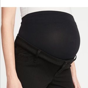 Distressed black rockstar old navy maternity